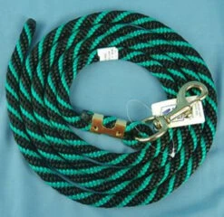Nylon Lead Rope - 2 Color -Horse Gear Shop 114408 009 nylon lead rope black green 98972 12158.1537223144