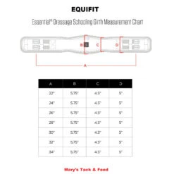 EquiFit Essential SmartFabric Dressage Girth -Horse Gear Shop Essential Dressage Schooling Girth Size Chart equifit 13819.1625683324