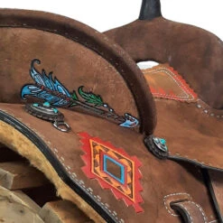 Alamo Saddlery Aztec Arrow Barrel Saddle -Horse Gear Shop aztec arrow barrel detail AZTEC ARROW alamo 39858.1650658497