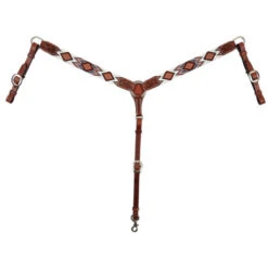 Circle Y Beaded Aztec Infinity Breast Collar -Horse Gear Shop aztec infinity bead breast collar brown white x4121 2004 circle y 80919.1665179488