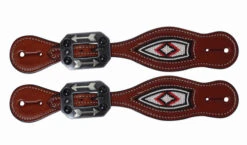 Professional's Choice Beaded Spur Straps -Horse Gear Shop beaded spur strap white red 3P9402 prof choice 25988.1581021688