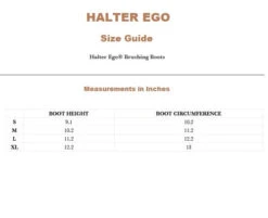 Halter Ego Brushing Boots -Horse Gear Shop brushing boots size guide halter ego 10482.1682645949