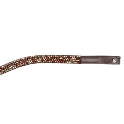 Kavalkade Button Curved Browband -Horse Gear Shop button browband brown coffee 20218 kavalkade 76786.1682701450