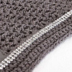 Kavalkade Crystal Fly Bonnet -Horse Gear Shop crystal fly bonnet dark gray detail 36103 DK.GRAY kavalkade 00688.1621107288