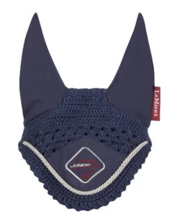LeMieux Junior Pro Fly Bonnet -Horse Gear Shop junior pro fly bonnet navy front 5833 lemieux 84169.1670603307