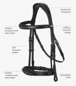 LeMieux Kudos Competition Bridle -Horse Gear Shop kudos competition bridle black features IT02645007 lemieux 53354.1689278101