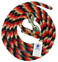 Nylon Lead Rope - Multi-Color -Horse Gear Shop lead rope red black tan 05554.1597953951