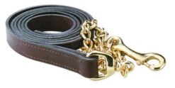 Perri's Leather Lead With Brass Chain