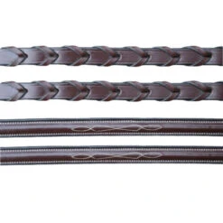 Black Oak Fancy Stitch Laced Reins PONY