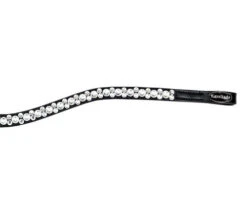 Kavalkade Sparkle Curved Browband -Horse Gear Shop sparkle white curved brow black white front 20215 kavalkade 77693.1680800651