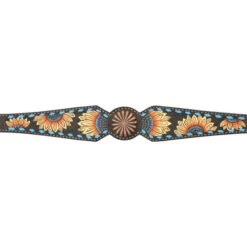 Circle Y Sunflower Buckstitch Breast Collar