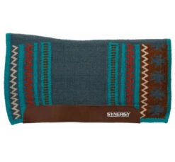 Weaver Leather Synergy Clover Flex Contour Performance Fleece Pad -Horse Gear Shop synergy flex clover fleece indigo blue tan 36002 355 weaver 77267.1679504801
