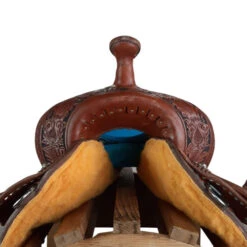 Alamo Saddlery TTBS Barrel Saddle -Horse Gear Shop ttbs barrel brown turquoise front TTBS alamo 07833.1650485393
