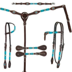Ladies Circle Y Turquoise Round Up Spur Straps