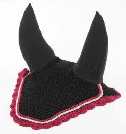 USG Fly Bonnets -Horse Gear Shop usg fly bonnet veil black burgundy 98826 65678.1589058247