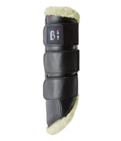 B Vertigo Wellington Fleece Brushing Boots -Horse Gear Shop wellington brushing boots front black 19268 BL BV 15715.1678562790